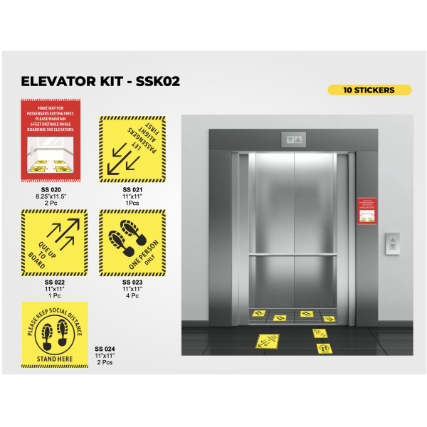 Safety Signage Kit - Elevators